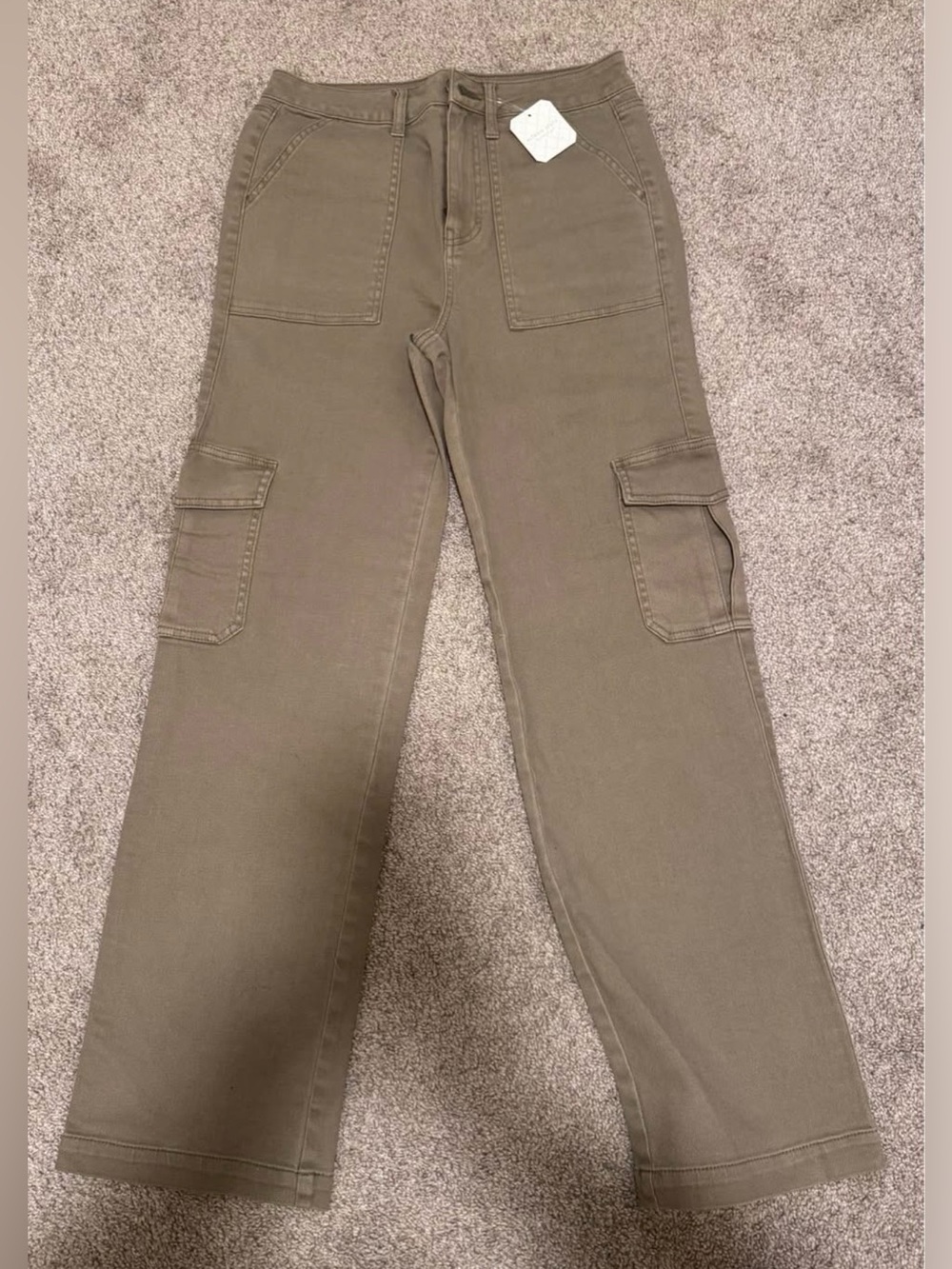 Altar'd State Cargo Utility Pants in Olive Green